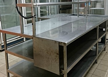 二手流理台出售 白鐵不鏽鋼加大型工作臺 附水槽 591居家 家具
