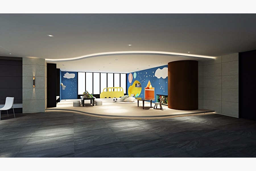 兒童遊戲區3D模擬圖