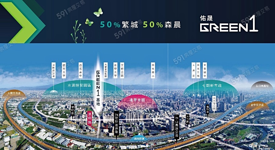 佑晟green 1 開價988 1358萬 戶 格局規劃2房 591新建案