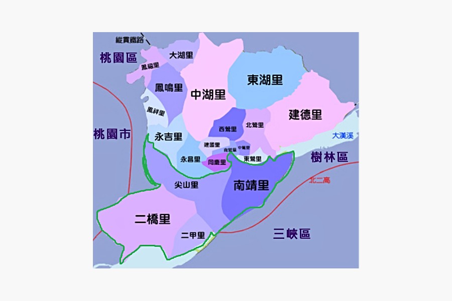 綠色框線就是尖山區域
