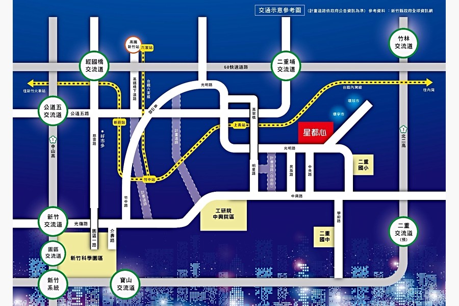 星都心交通示意圖