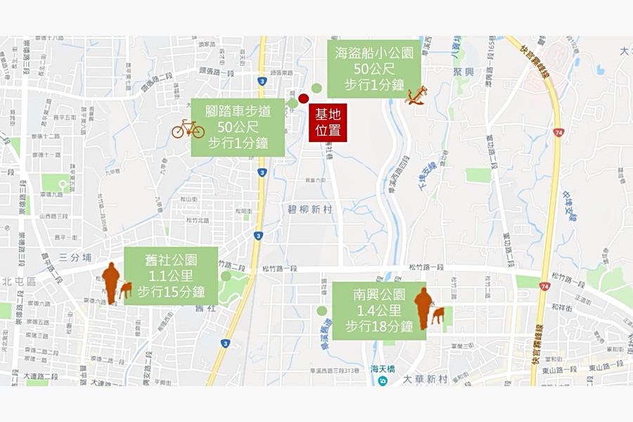 綠地標示示意圖