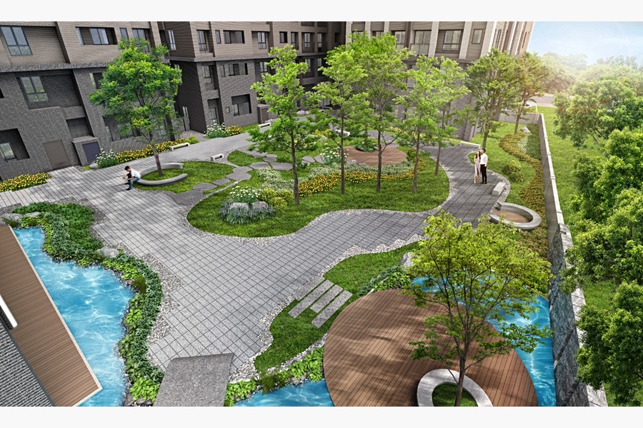 中庭花園示意圖