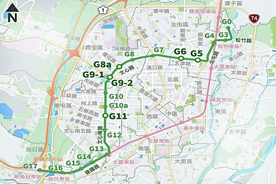 捷運綠線圖(圖片擷取自網路)