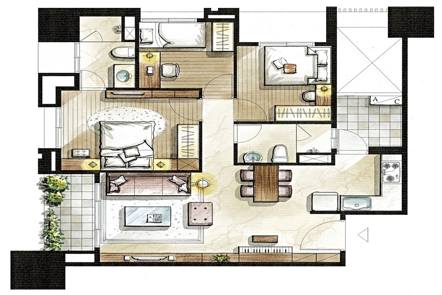 實品屋R戶平面圖
