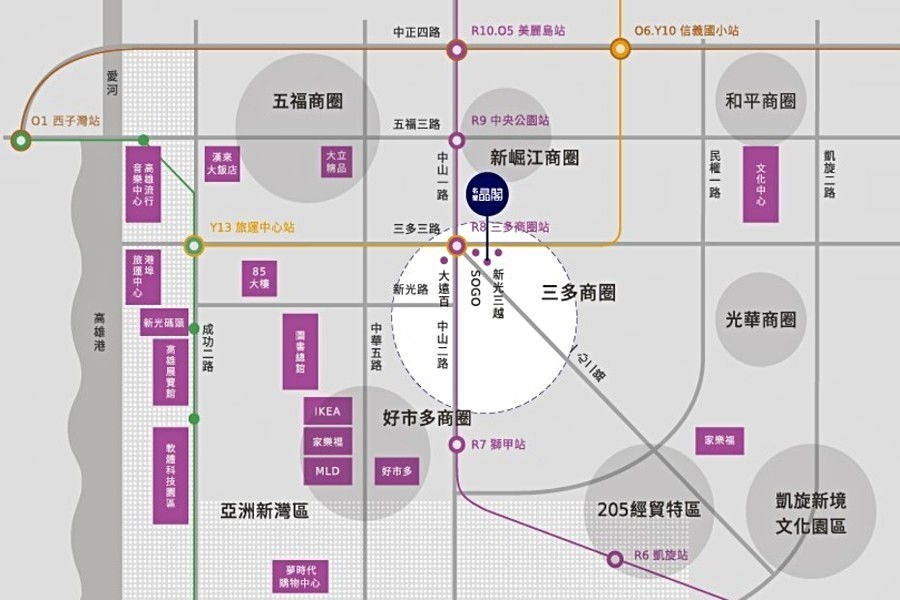 「名發晶閣」座落位置極佳,生活機能齊全。