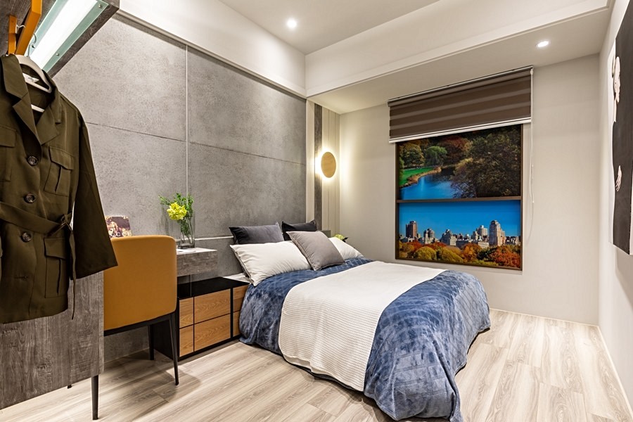 主臥室可擺雙人床。