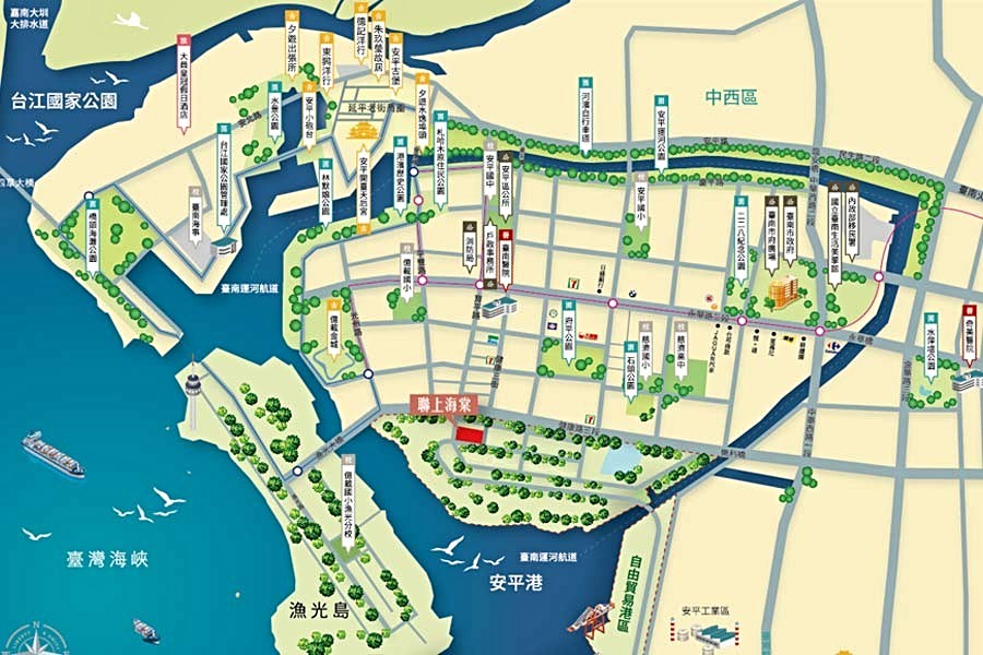 「聯上海棠」地理位置圖