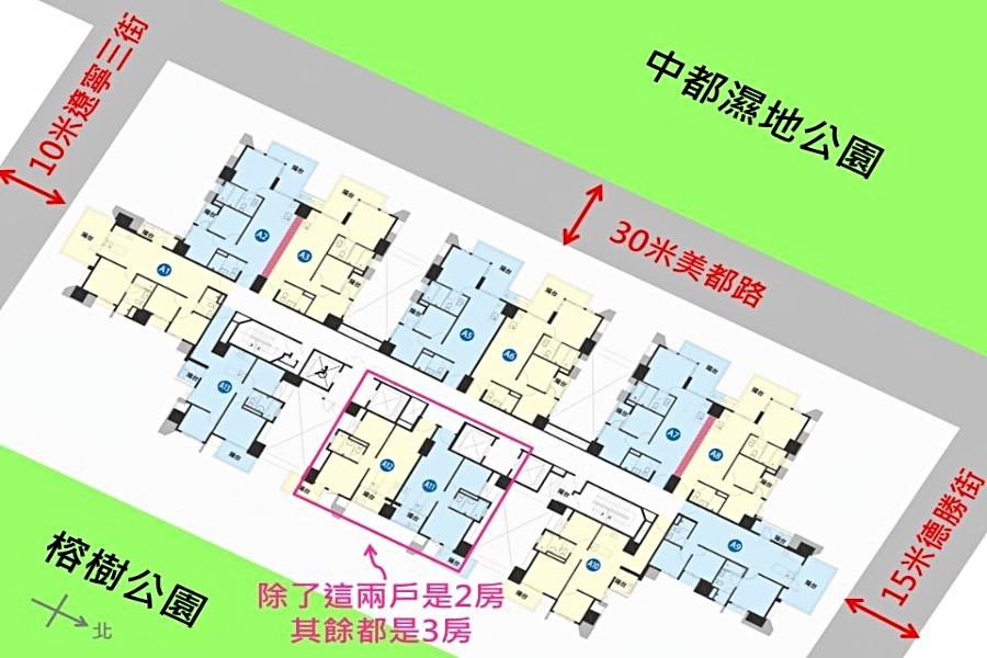 標準層平面圖+周邊路段及環境