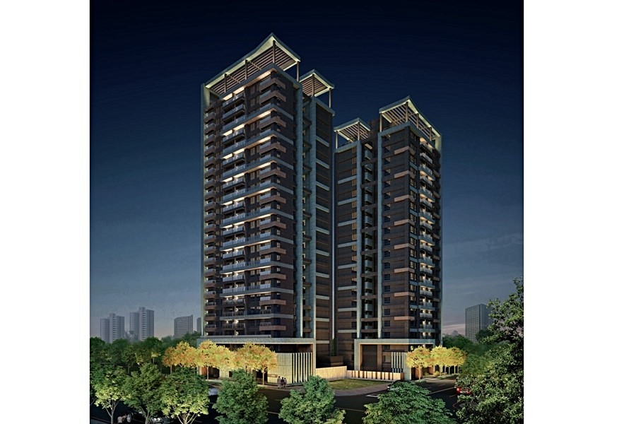 建築夜景照片。(圖為3D示意圖)