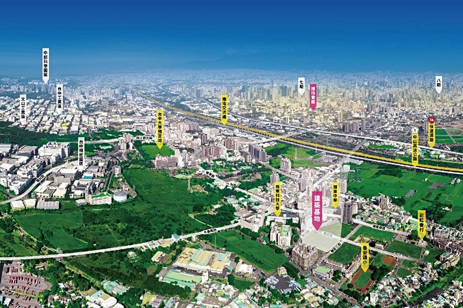 「富宇世界花園」位於大肚山腳下的科技走廊