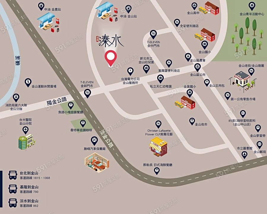 尖兵溱水交通圖