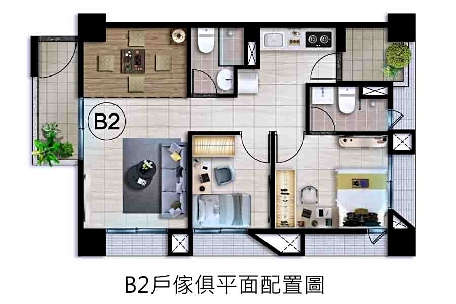 2+1房格局