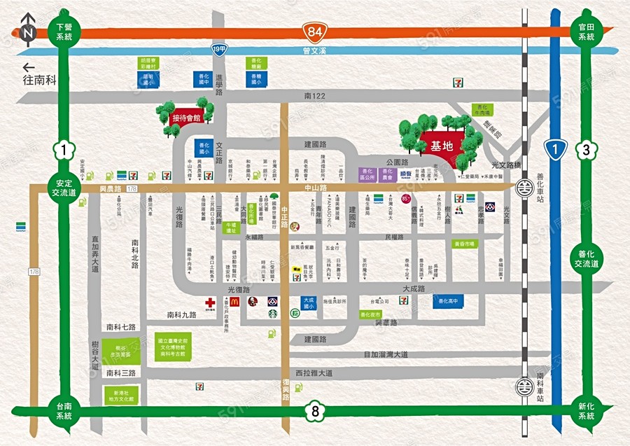 居賢林園交通圖