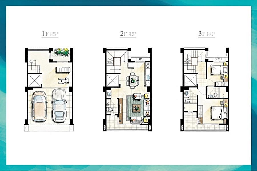 立體式院落，提供充足室內尺度