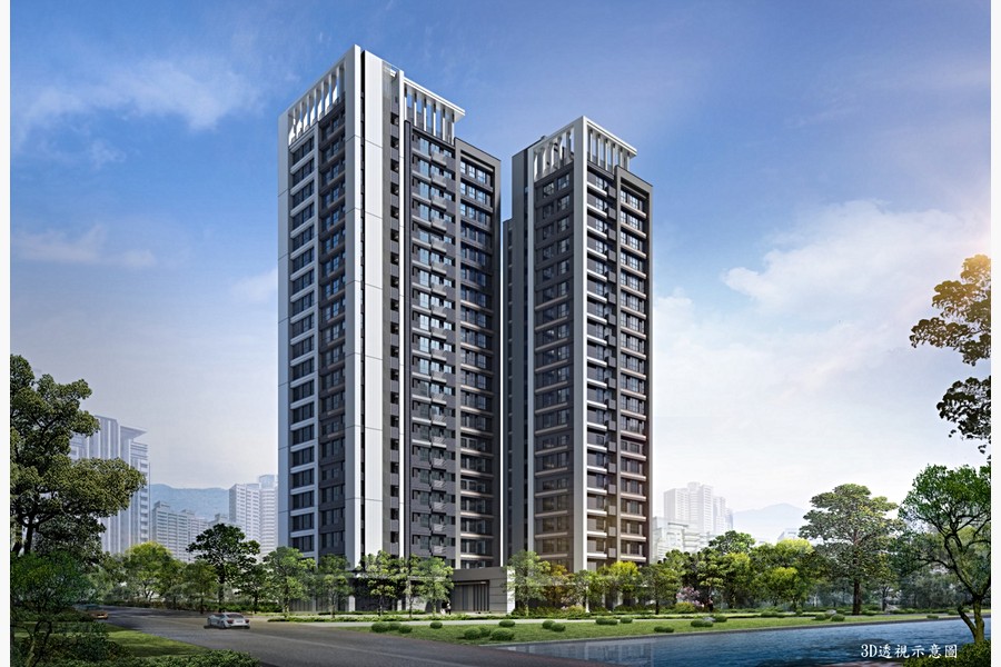 「國泰溪境」外觀透視圖