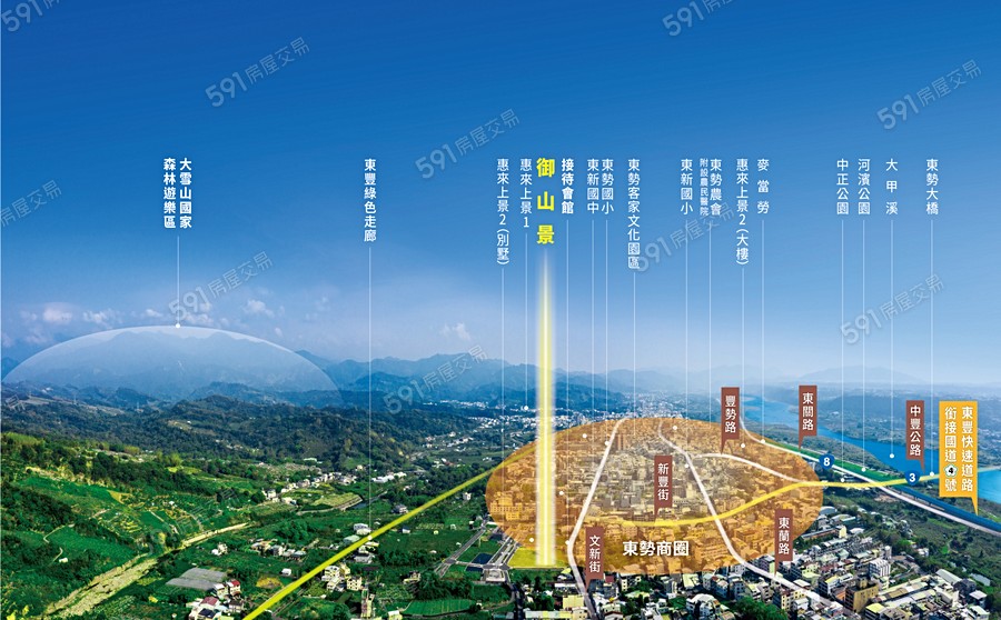 惠來上景3 御山景交通圖