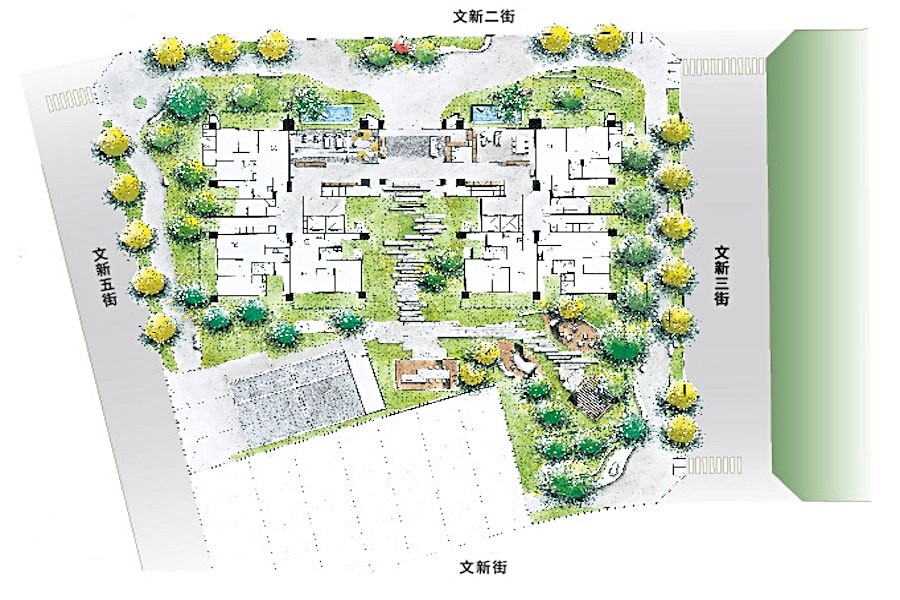 靜謐嫻雅、層次漸退的綠意社區