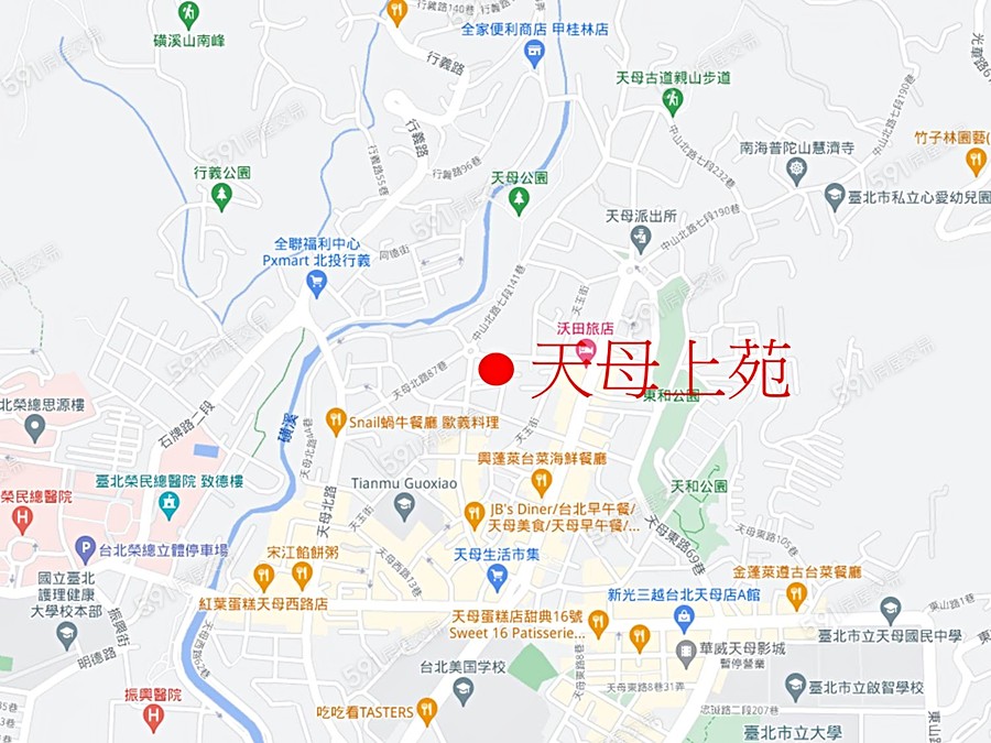 天母上苑交通圖