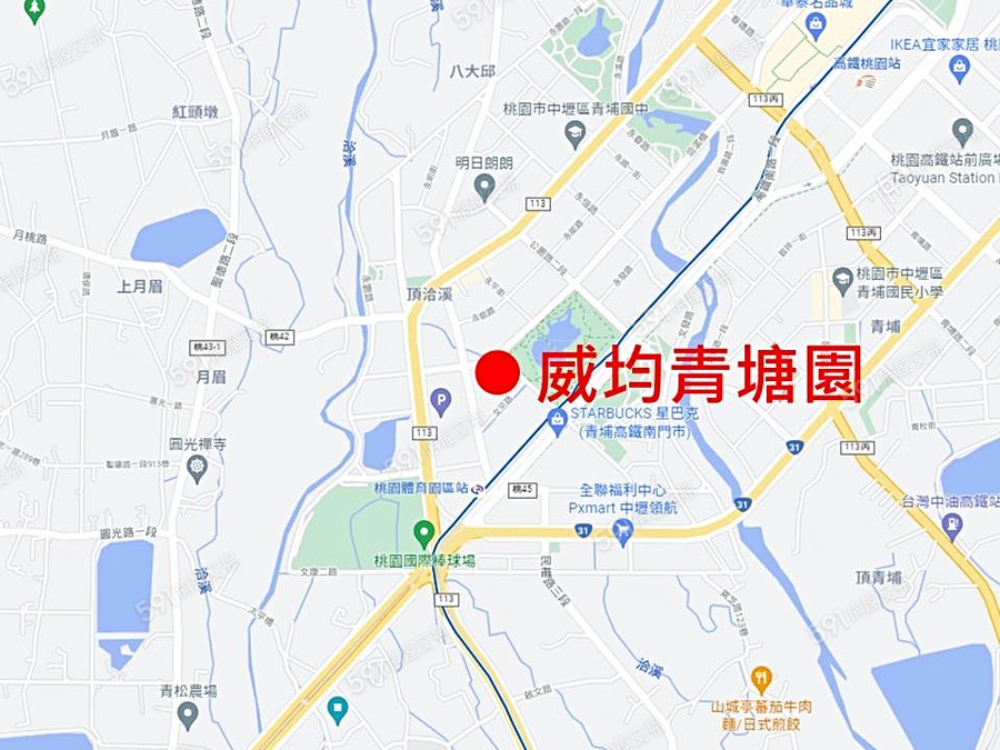 威均青塘園交通圖