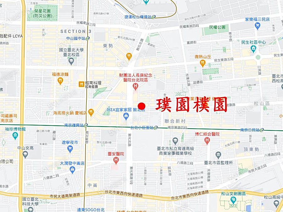 璞園樸園交通圖