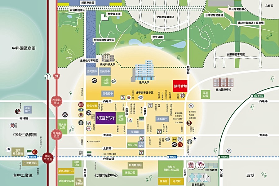 建案周邊機能充沛。