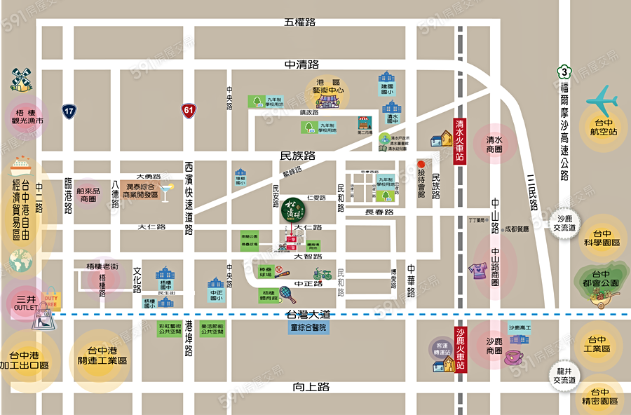 松濤硯1章交通圖