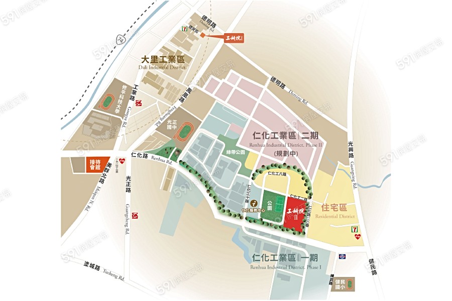 工妍院二期交通圖