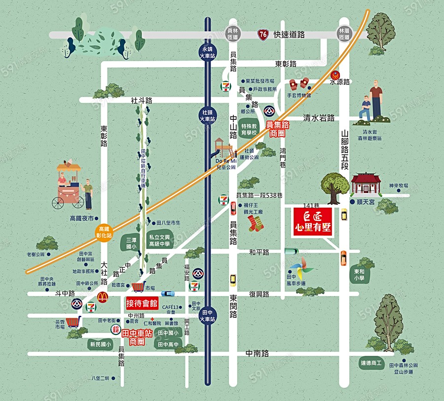 巨匠心里有墅交通圖