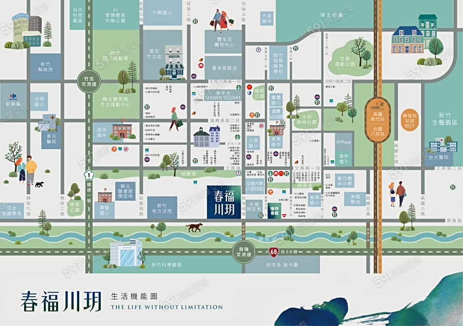 春福川玥交通圖