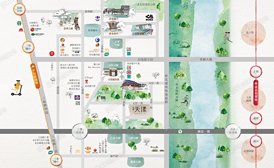 永悅天漾交通圖