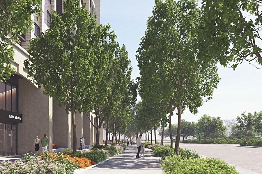 百米綠園道。(圖為3D示意圖)