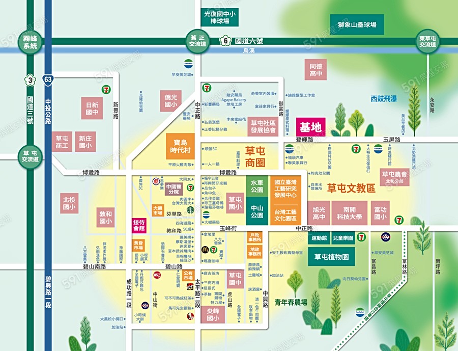 大名人光輝(公寓)交通圖