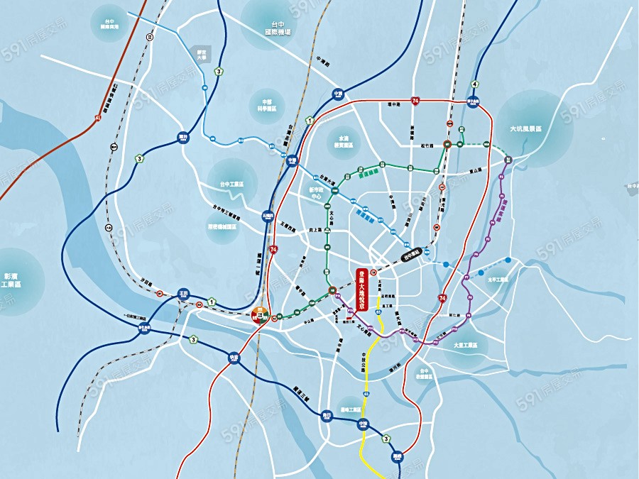 登陽大地悅章交通圖