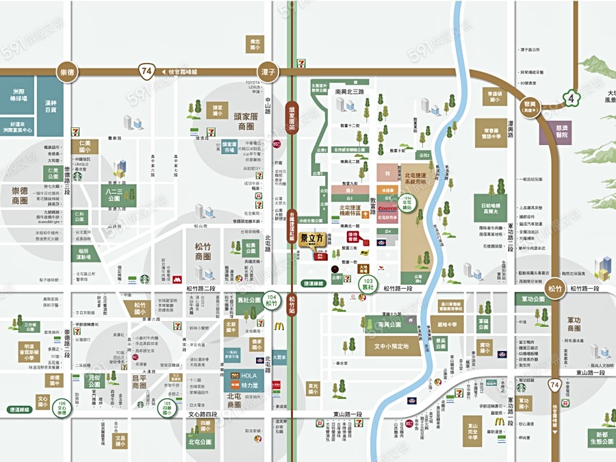 浩瀚景立方-層峰區交通圖