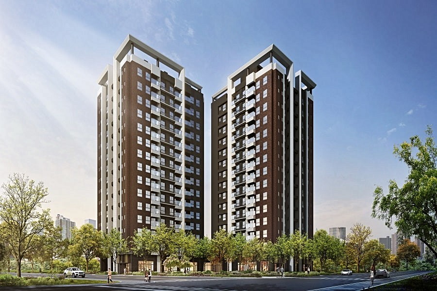 建築兩棟皆面向社區花園 /3D示意圖