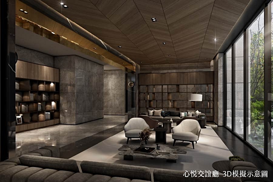 交誼廳具飯店質感/3D示意圖