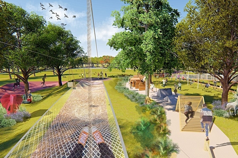 楓樹腳公園3D示意圖。(圖/桃園市政府提供)