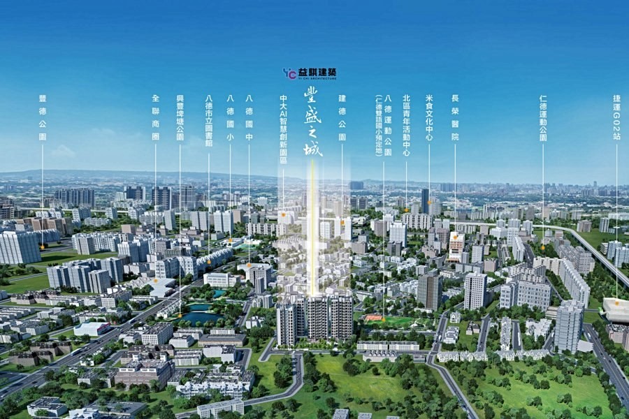「益騏豐盛之城」生活機能。