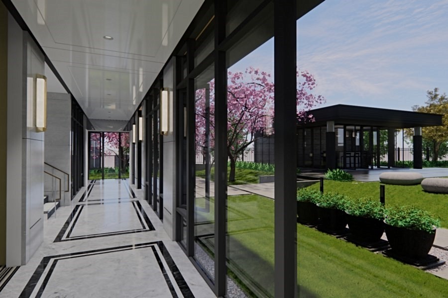 「合謙上謙城」綠意廊道3D示意圖。