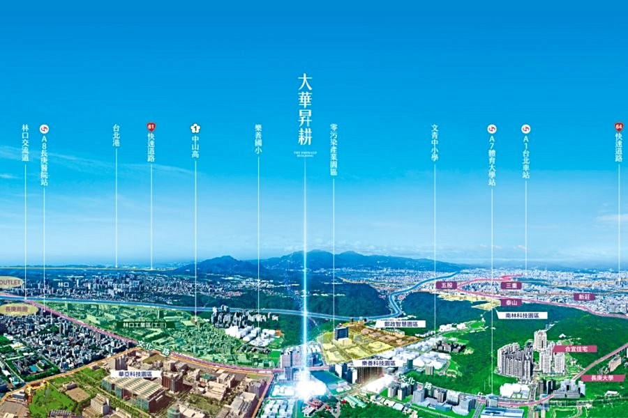 「大華昇耕」位於A7重劃區正核心。