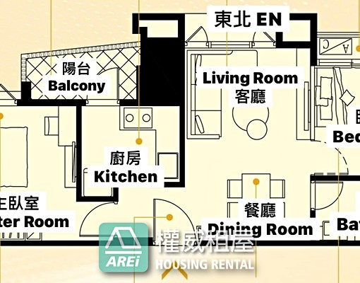 🚊高鐵棧｜三鐵共構樣品屋採光2房可租補權威 - Image 3