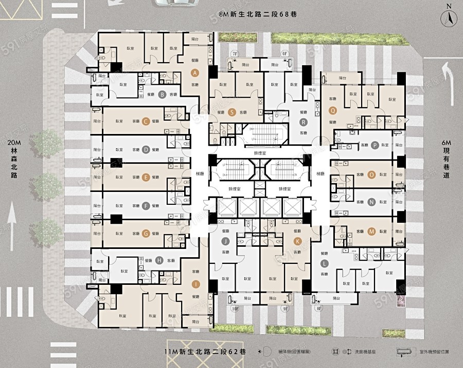 中山麗池平面圖