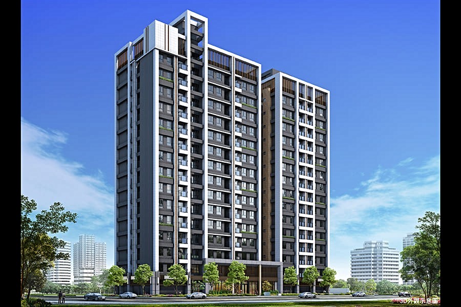 建案規劃現代風格外型/3D示意圖