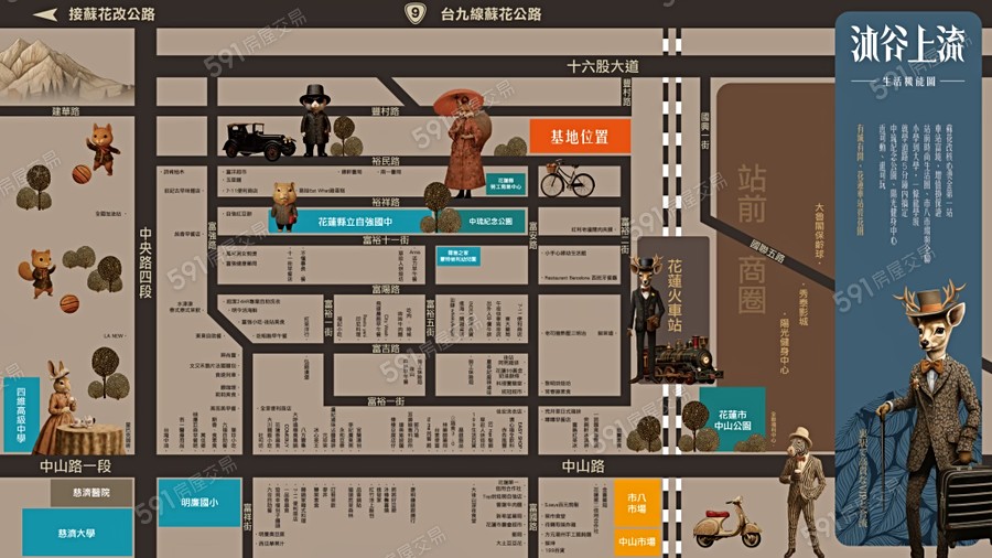 沐谷上流交通圖