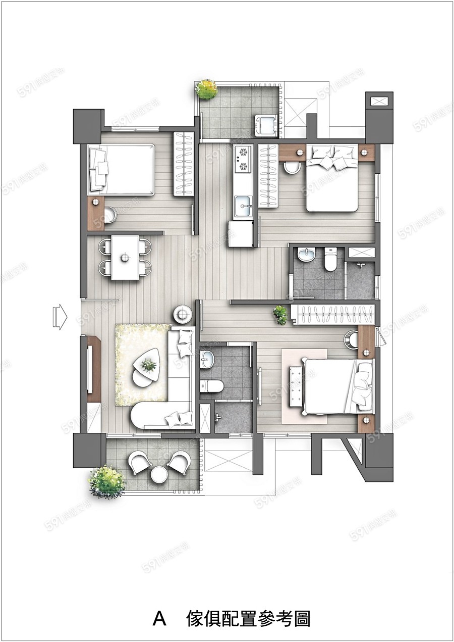 喬利 天空墅格局圖