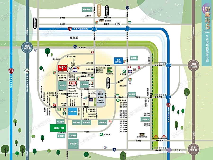 好寓兆6-華廈區交通圖