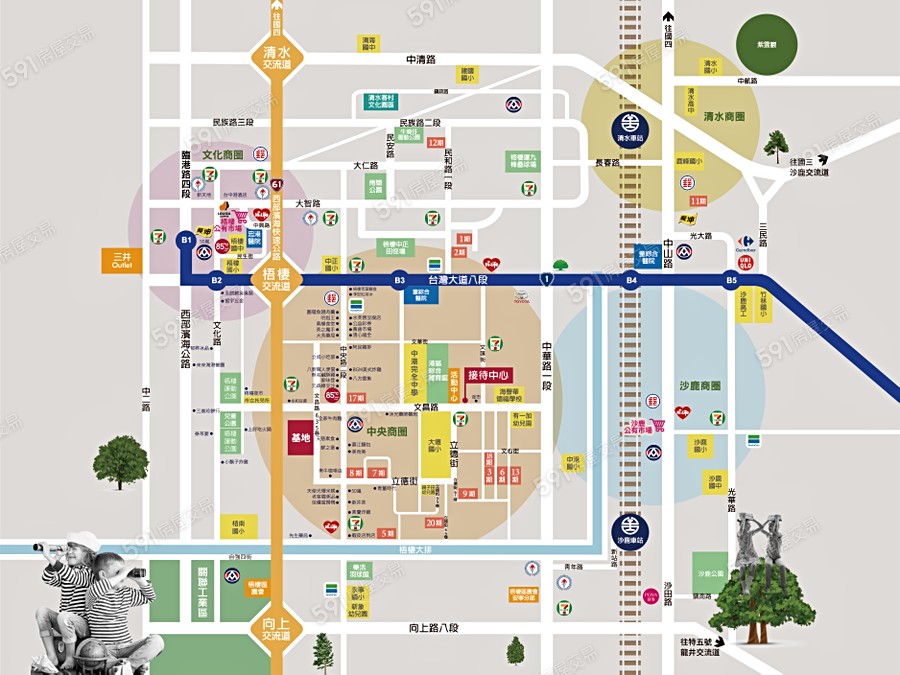 荷園二十一期交通圖