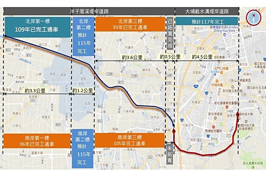 彰北快速道路規劃圖/整理自彰化縣府資料