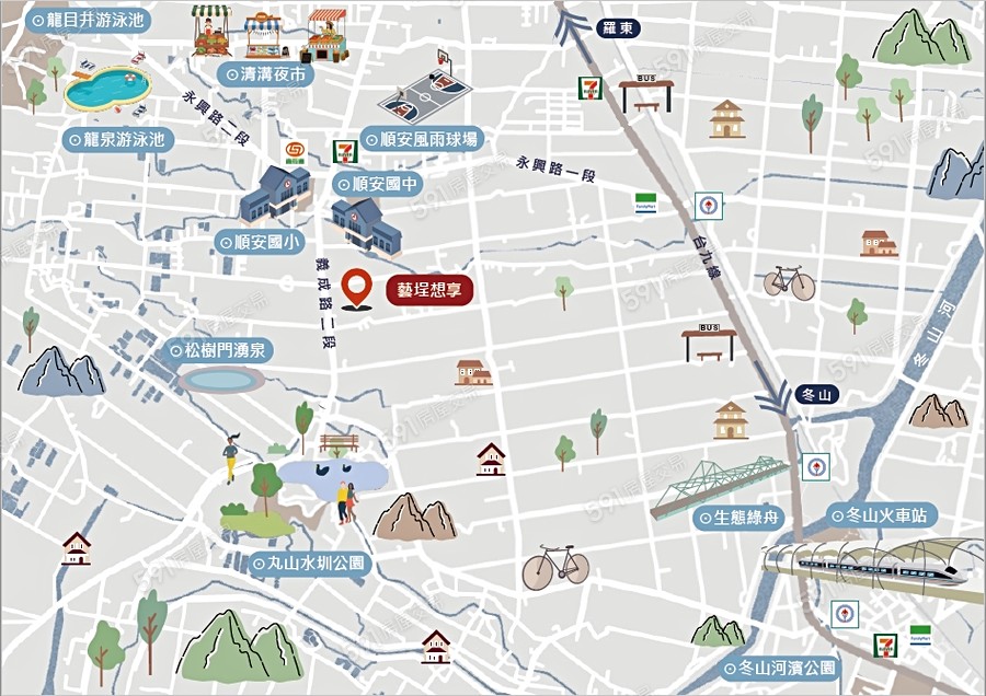 藝埕想享-公寓區交通圖